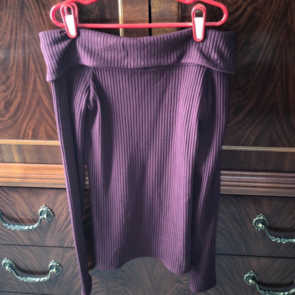 Never worn shoulder exposing long sleeve shirt